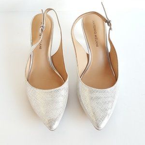 Antonio Melani silver shoes, size 8